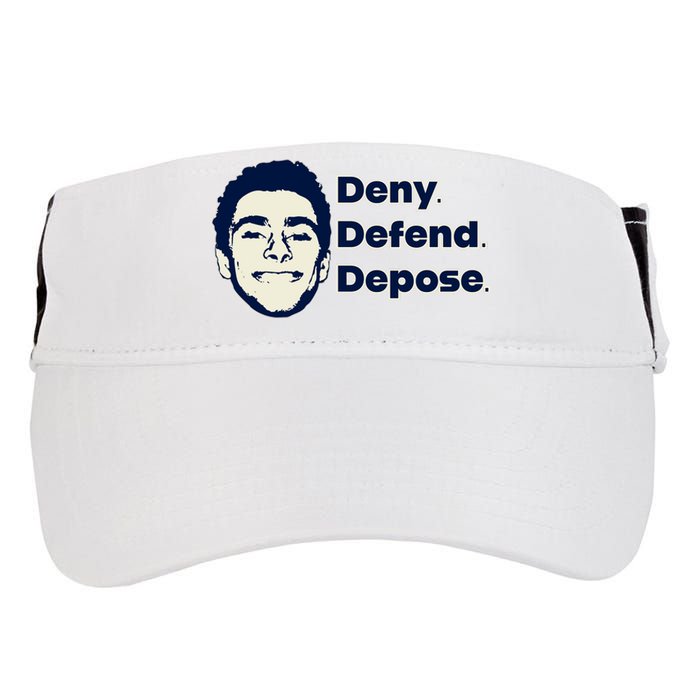 Deny Defend Depose — Free Luigi Mangione Adult Drive Performance Visor