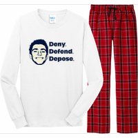 Deny Defend Depose — Free Luigi Mangione Long Sleeve Pajama Set