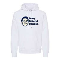 Deny Defend Depose — Free Luigi Mangione Premium Hoodie