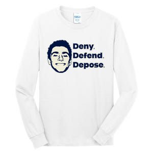 Deny Defend Depose — Free Luigi Mangione Tall Long Sleeve T-Shirt