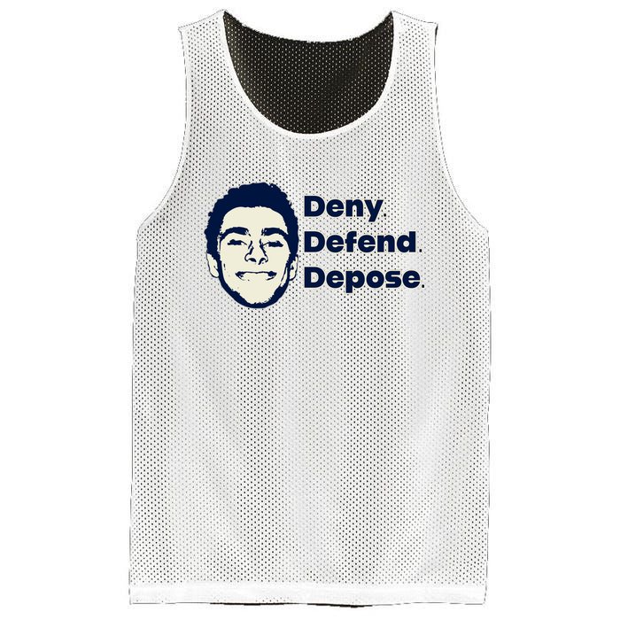 Deny Defend Depose — Free Luigi Mangione Mesh Reversible Basketball Jersey Tank