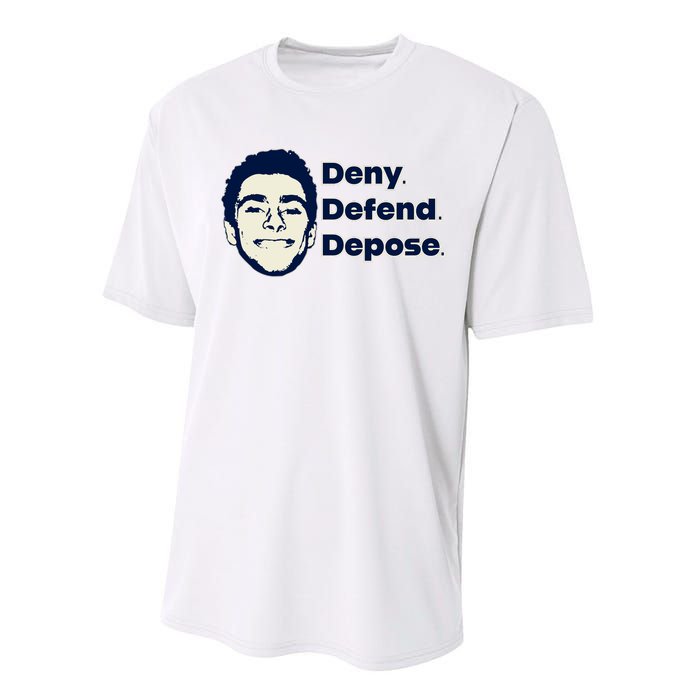 Deny Defend Depose — Free Luigi Mangione Performance Sprint T-Shirt