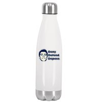 Deny Defend Depose — Free Luigi Mangione Stainless Steel Insulated Water Bottle