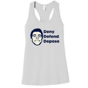 Deny Defend Depose — Free Luigi Mangione Women's Racerback Tank