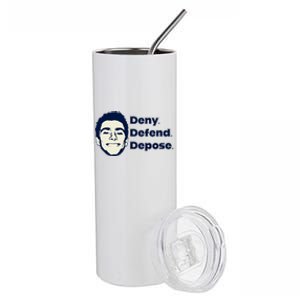 Deny Defend Depose — Free Luigi Mangione Stainless Steel Tumbler