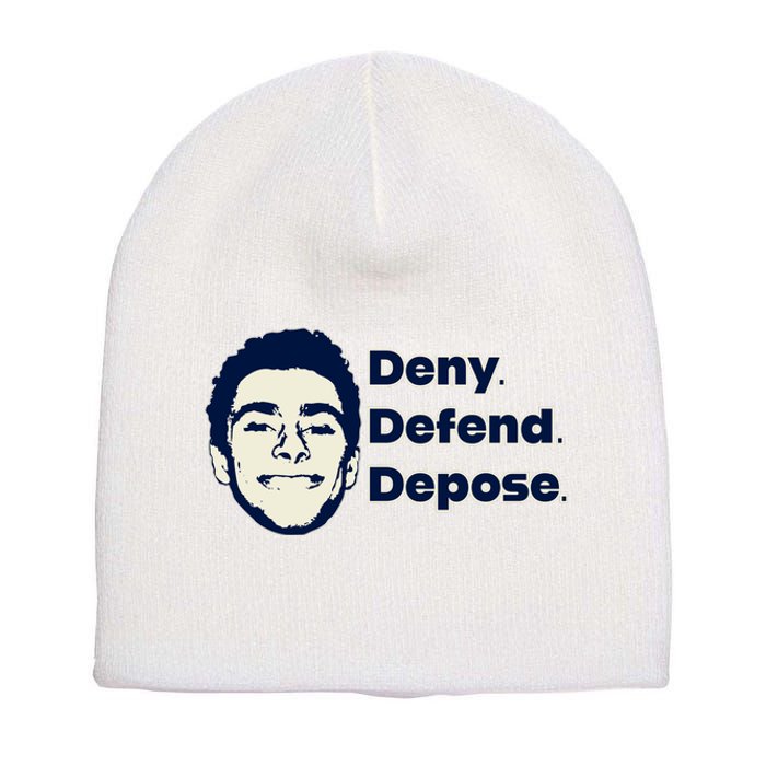 Deny Defend Depose — Free Luigi Mangione Short Acrylic Beanie