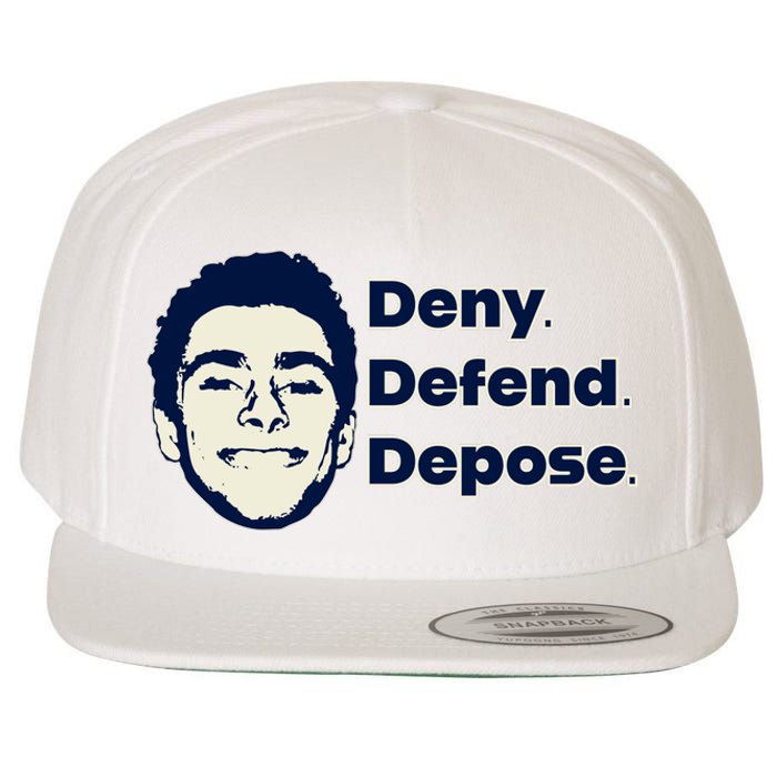 Deny Defend Depose — Free Luigi Mangione Wool Snapback Cap