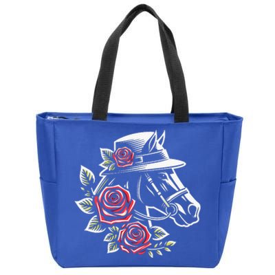 Derby Day Ddress 2024 Hat Horse Zip Tote Bag