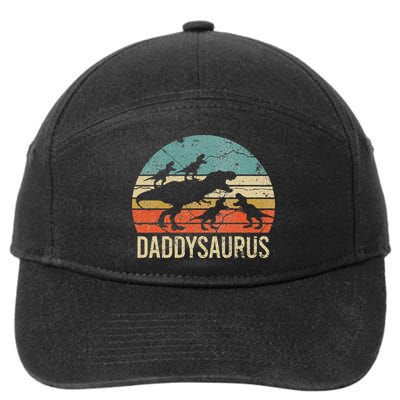 Daddy Dinosaur Daddysaurus 4 Four Gift For Father Day 7-Panel Snapback Hat