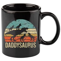 Daddy Dinosaur Daddysaurus 4 Four Gift For Father Day 11oz C Handle Ceramic Mug