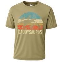 Daddy Dinosaur Daddysaurus 4 Four Gift For Father Day Cooling Performance Crew T-Shirt