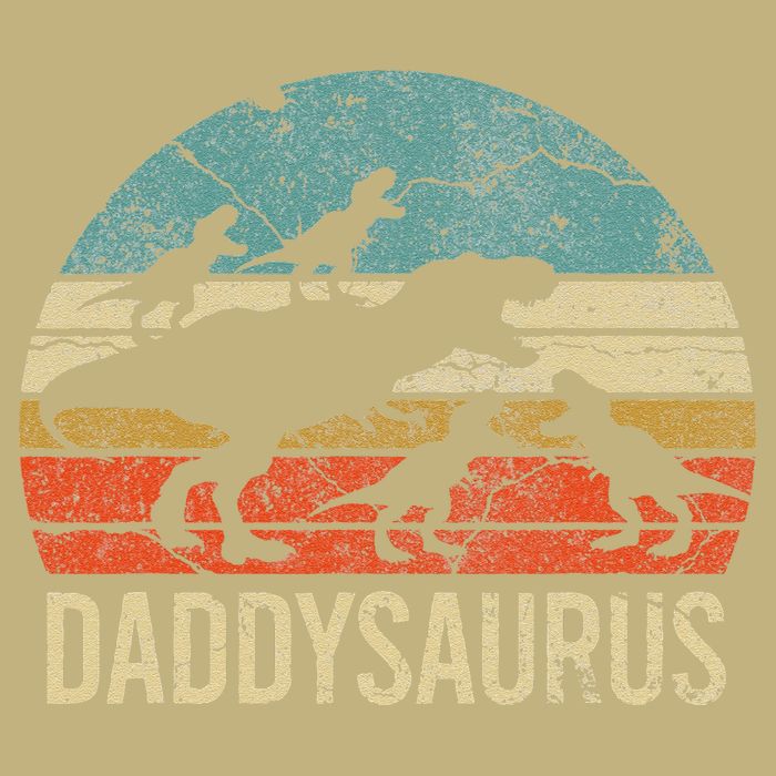 Daddy Dinosaur Daddysaurus 4 Four Gift For Father Day Button