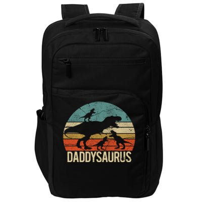 Daddy Dinosaur Daddysaurus 3 Three Xmas Christmas Gift Impact Tech Backpack