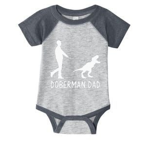 Doberman Dad Dobe Dinosaur Dobie Dog Owner Funny Fathers Day Infant Baby Jersey Bodysuit