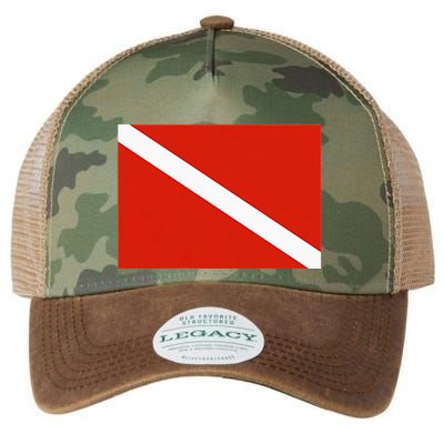 Diver Down Dive Flag Scuba Diving Flag Legacy Tie Dye Trucker Hat