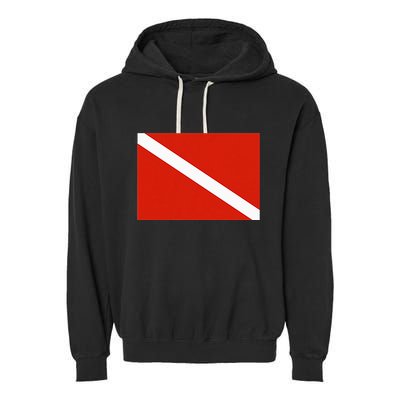 Diver Down Dive Flag Scuba Diving Flag Garment-Dyed Fleece Hoodie