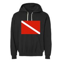Diver Down Dive Flag Scuba Diving Flag Garment-Dyed Fleece Hoodie