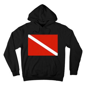 Diver Down Dive Flag Scuba Diving Flag Hoodie