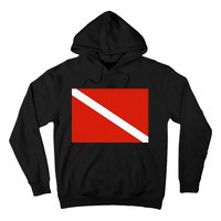 Diver Down Dive Flag Scuba Diving Flag Hoodie