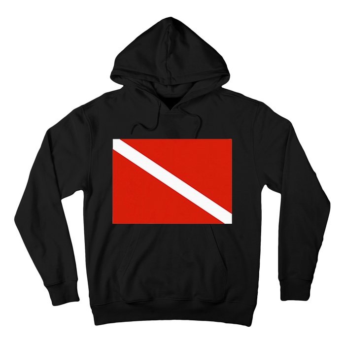 Diver Down Dive Flag Scuba Diving Flag Hoodie