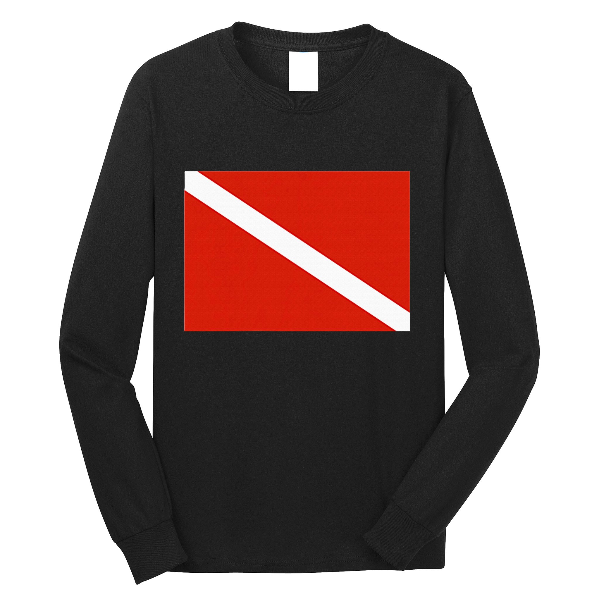 Diver Down Dive Flag Scuba Diving Flag Long Sleeve Shirt