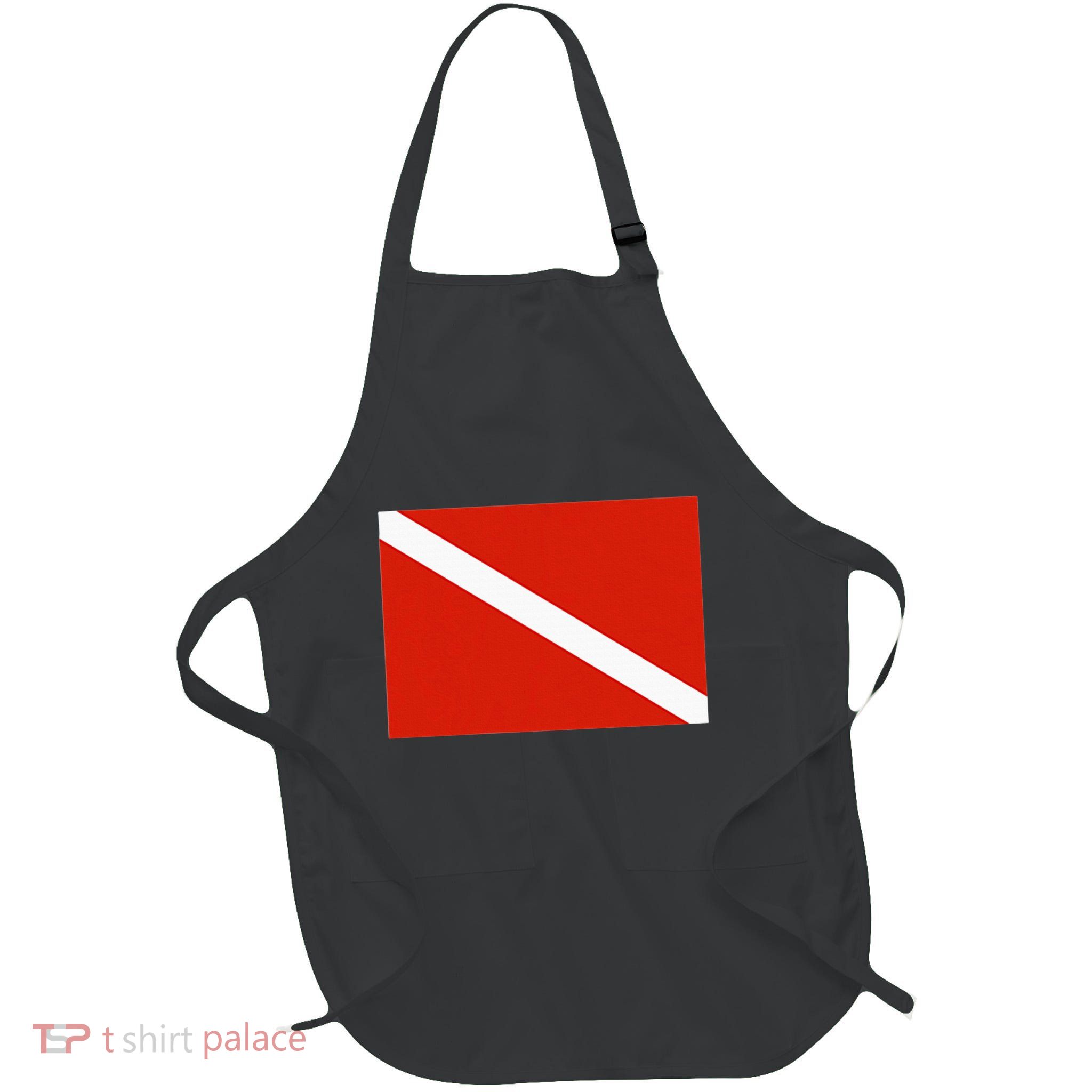 Diver Down Dive Flag Scuba Diving Flag Apron