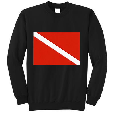Diver Down Dive Flag Scuba Diving Flag Sweatshirt
