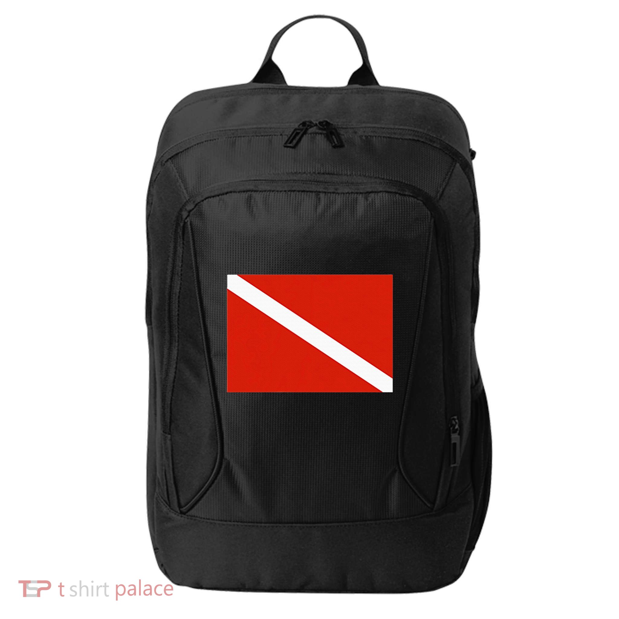 Diver Down Dive Flag Scuba Diving Flag City Backpack
