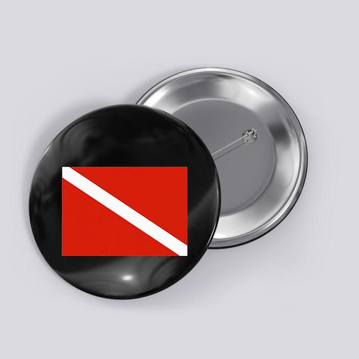Diver Down Dive Flag Scuba Diving Flag Button