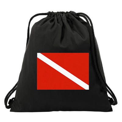 Diver Down Dive Flag Scuba Diving Flag Drawstring Bag
