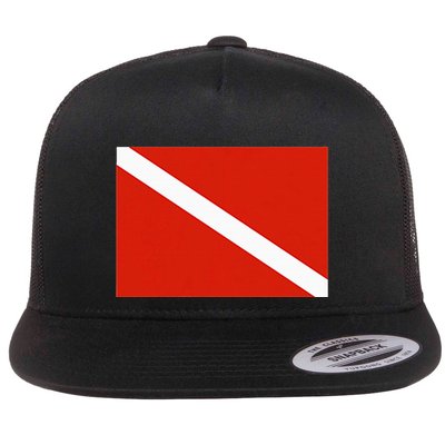 Diver Down Dive Flag Scuba Diving Flag Flatbill Hat