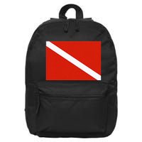 Diver Down Dive Flag Scuba Diving Flag 16 in Basic Backpack