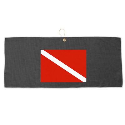 Diver Down Dive Flag Scuba Diving Flag Large Microfiber Waffle Golf Towel