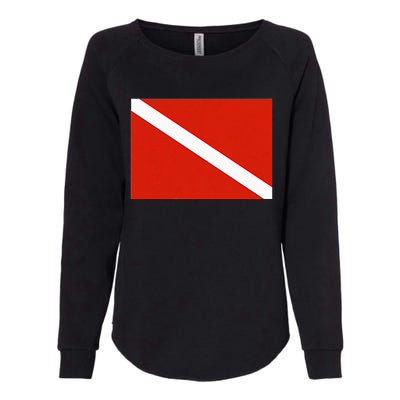 Diver Down Dive Flag Scuba Diving Flag Womens California Wash Sweatshirt