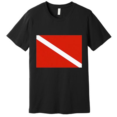 Diver Down Dive Flag Scuba Diving Flag Premium T-Shirt