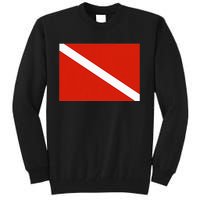 Diver Down Dive Flag Scuba Diving Flag Tall Sweatshirt