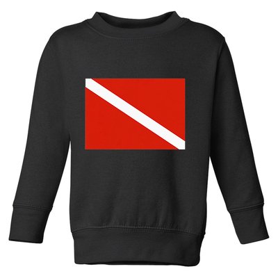 Diver Down Dive Flag Scuba Diving Flag Toddler Sweatshirt