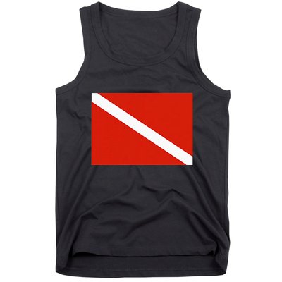 Diver Down Dive Flag Scuba Diving Flag Tank Top