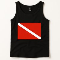 Diver Down Dive Flag Scuba Diving Flag Tank Top