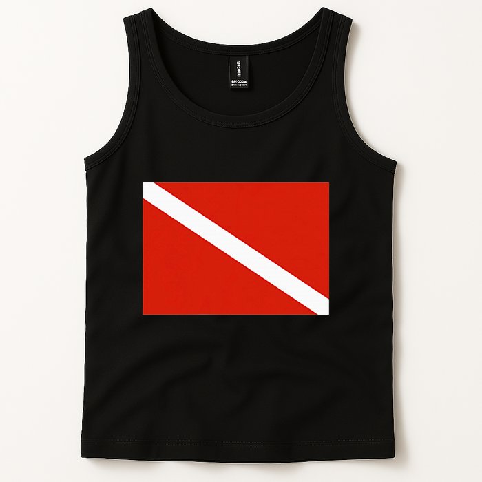 Diver Down Dive Flag Scuba Diving Flag Tank Top