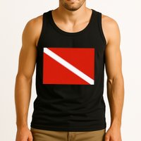 Diver Down Dive Flag Scuba Diving Flag Tank Top
