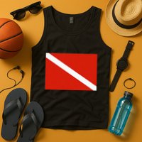 Diver Down Dive Flag Scuba Diving Flag Tank Top