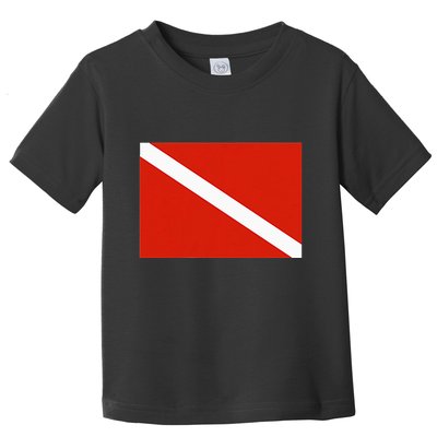 Diver Down Dive Flag Scuba Diving Flag Toddler T-Shirt