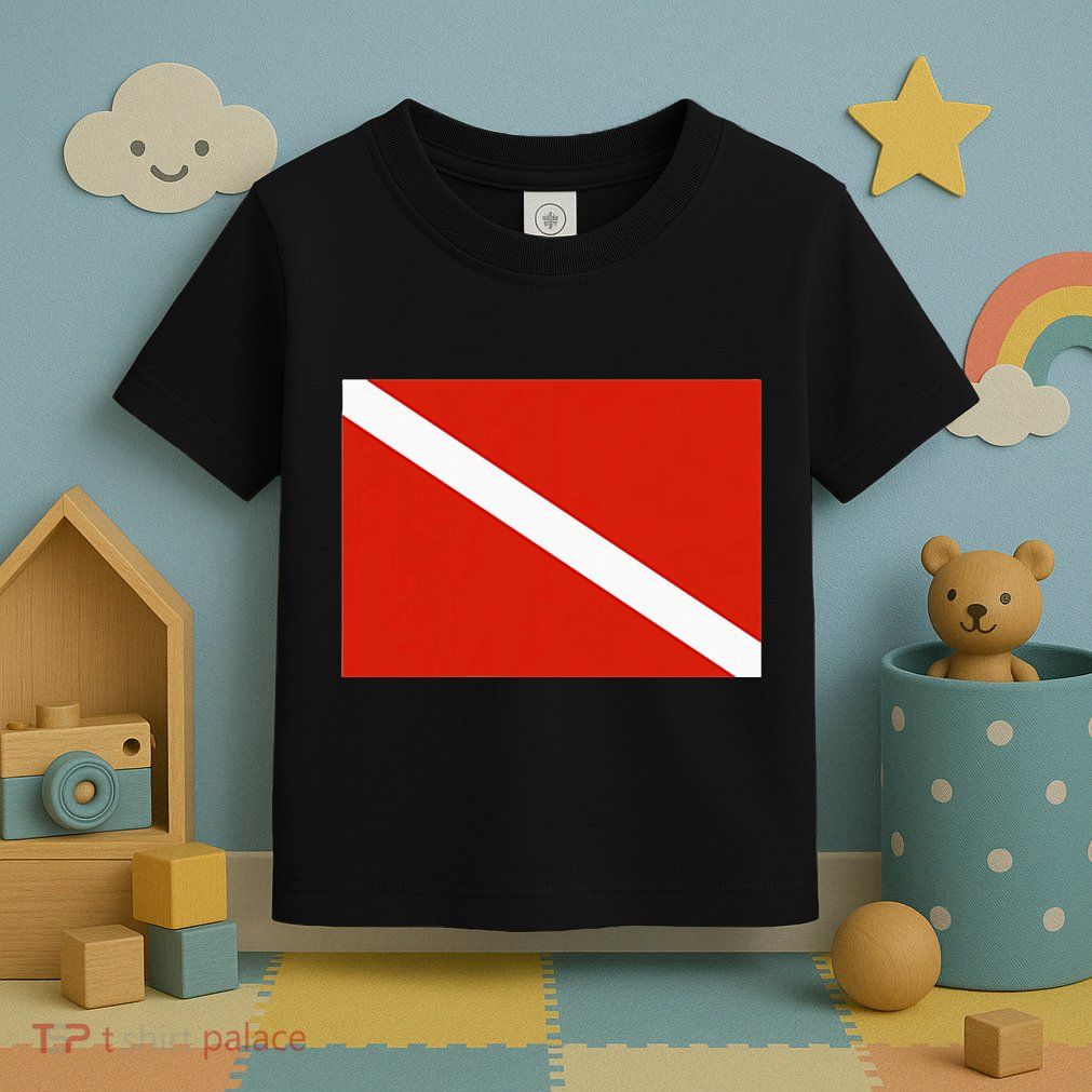 Diver Down Dive Flag Scuba Diving Flag Toddler T-Shirt