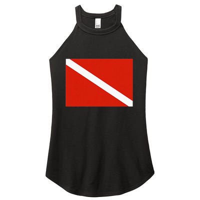 Diver Down Dive Flag Scuba Diving Flag Women's Perfect Tri Rocker Tank