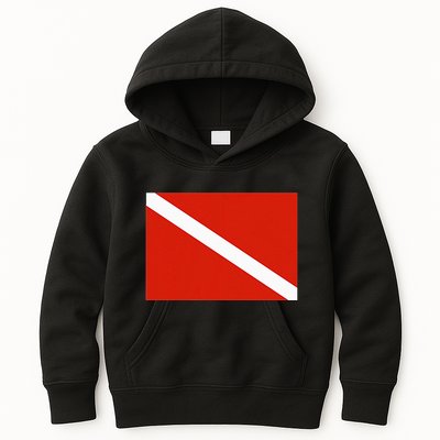 Diver Down Dive Flag Scuba Diving Flag Kids Hoodie