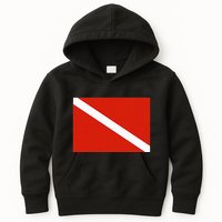 Diver Down Dive Flag Scuba Diving Flag Kids Hoodie