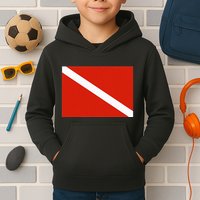 Diver Down Dive Flag Scuba Diving Flag Kids Hoodie