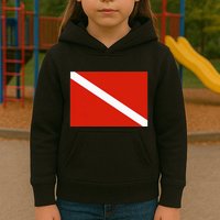 Diver Down Dive Flag Scuba Diving Flag Kids Hoodie