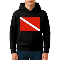 Diver Down Dive Flag Scuba Diving Flag Kids Hoodie